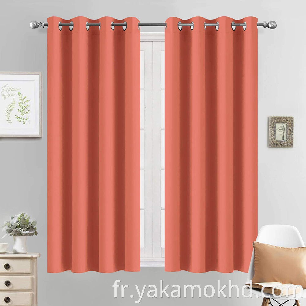 Coral Blackout Curtains 54 Inch Long